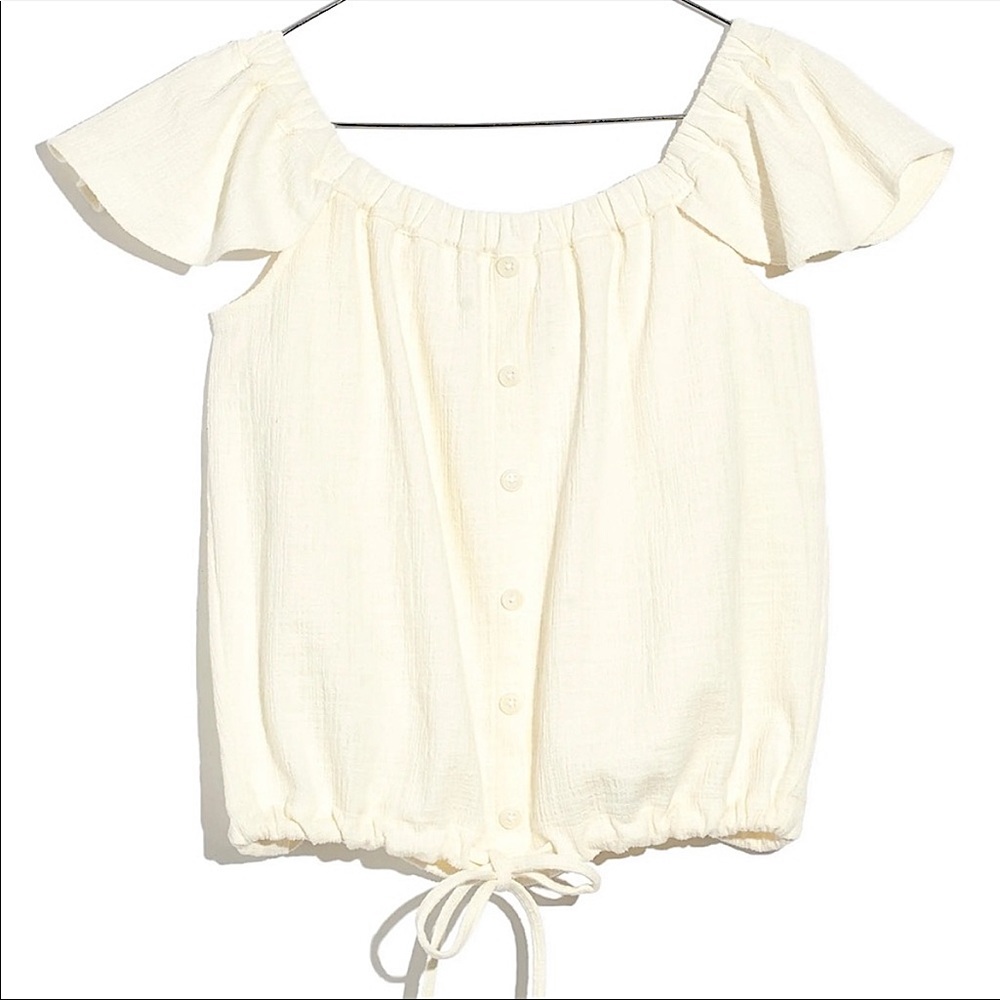 Texture and Thread Off the Shoulder Top